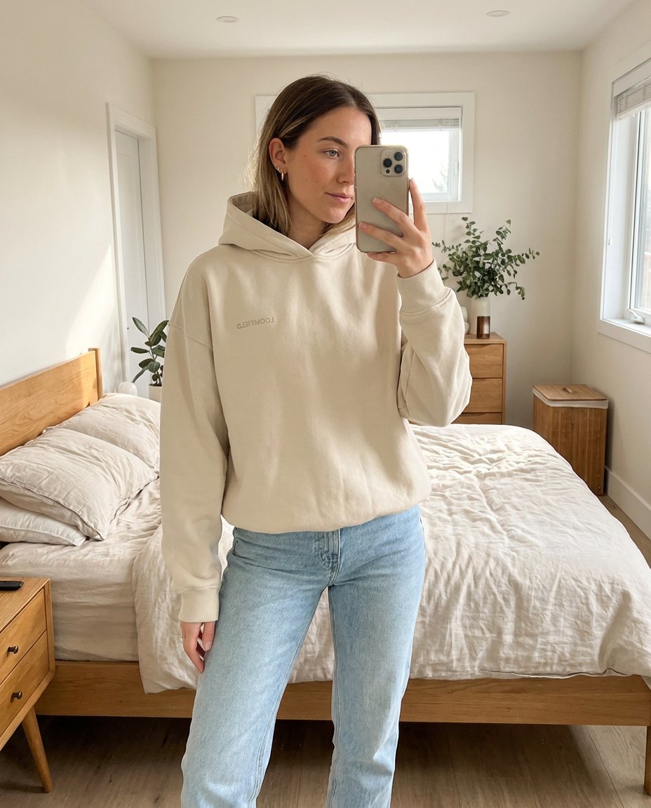 Aldbrook hoodie, worn
